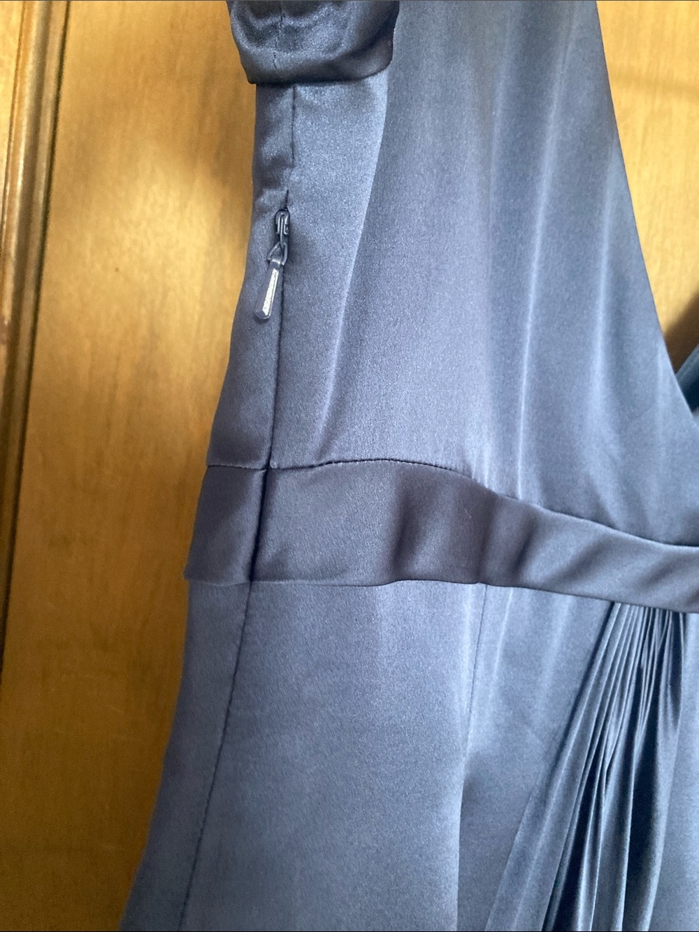 Melissa Sweet silk navy blue dress size 4 - Picture 14 of 17